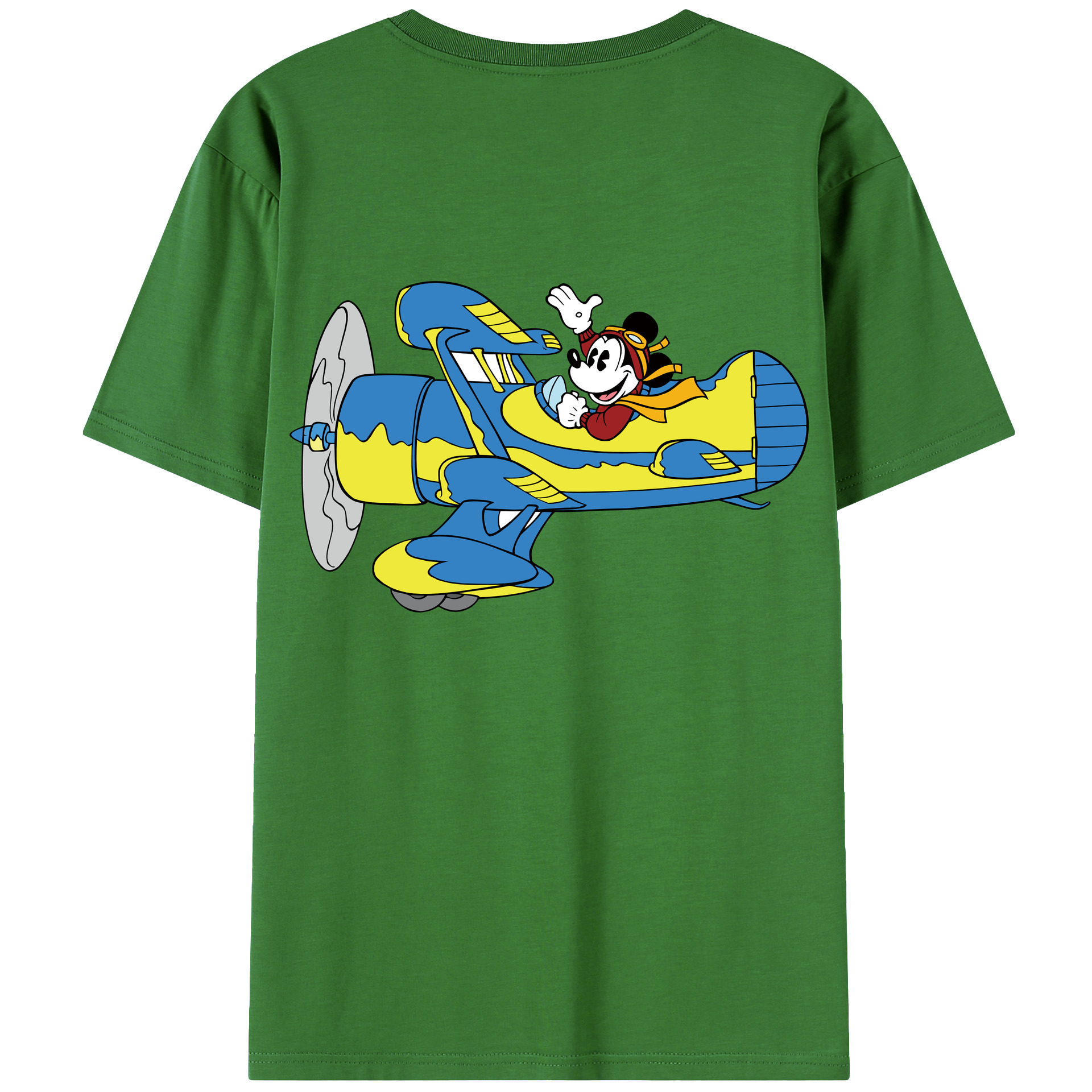 （画像用） ミッキーマウス Mickey Mouse レディース半袖Tシャツ(バックプリント)